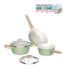 BỘ NỒI PHỦ SỨ NANO ĐÁY TỪ SUNHOUSE HEALTHY SHG7979MT3